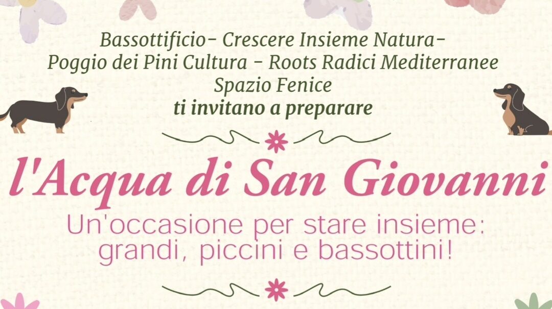 Evento al PalaPoggio – L’acqua di San Giovanni