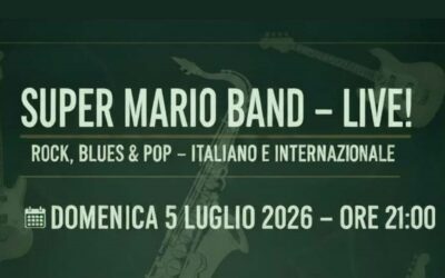 EVENTO AL PALAPOGGIO-SUPER MARIO BAND LIVE Domenica 5 luglio alle ore 21.00